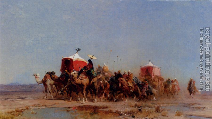 Alberto Pasini : Caravan In The Desert
